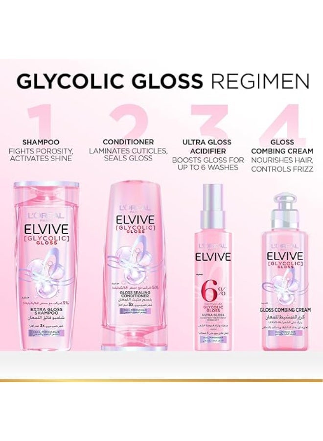 لوريال باريس كريم إلفيف جليكوليك جلوس للتمشيط يُترك على الشعر مع حمض الجليكوليك للشعر الباهت والمسامي 200 مل - Image 5